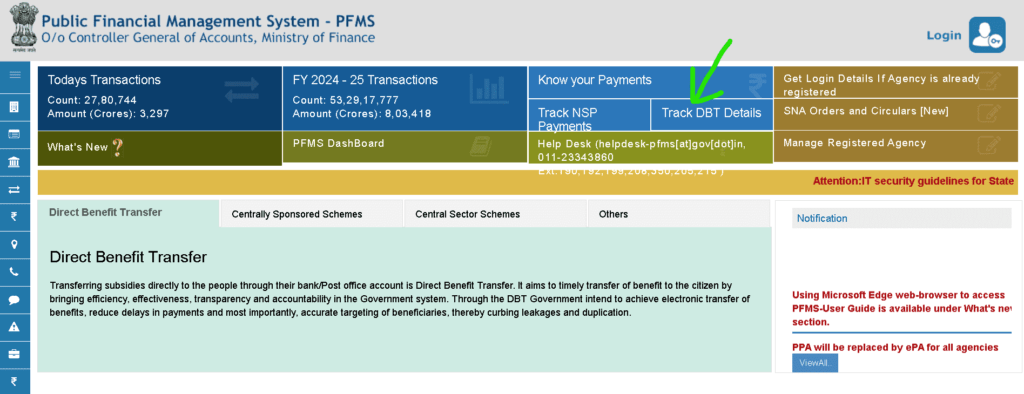 PM KIsan Payment Status CHeck step 1