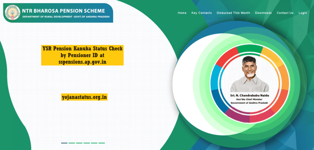 YSR Pension Kanuka Status Check by Pensioner ID at sspensions.ap.gov.in