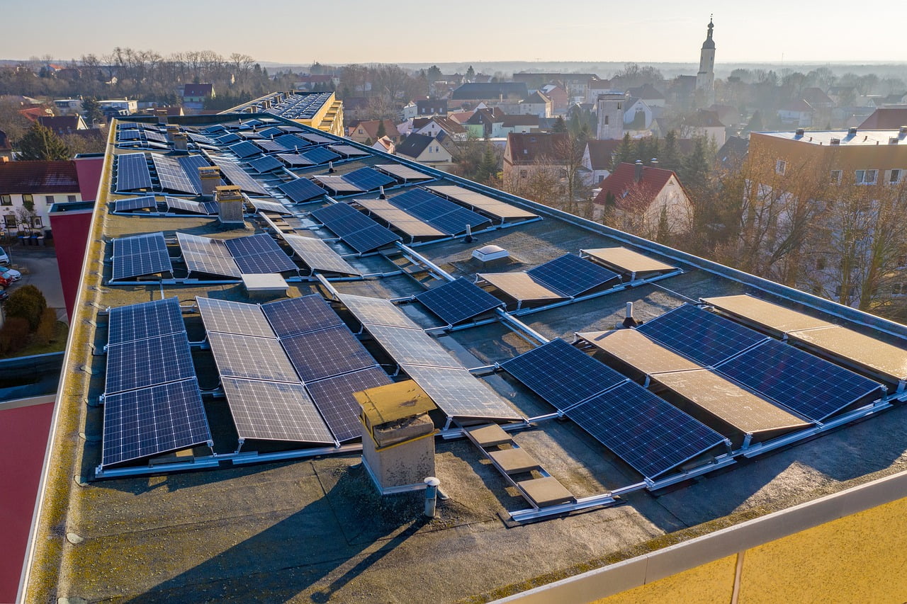 solar panel on the Roof